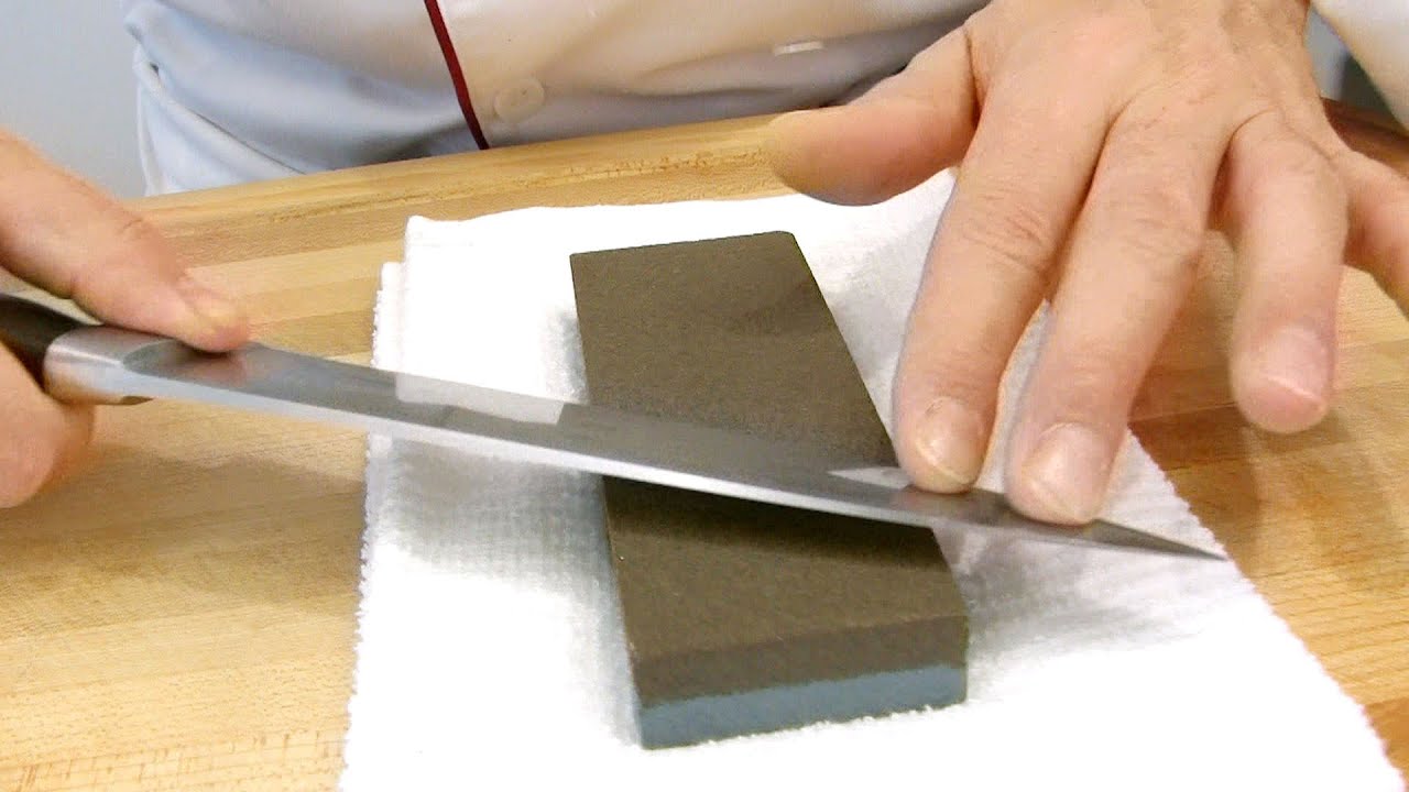 Sharpening a Knife With a Stone
