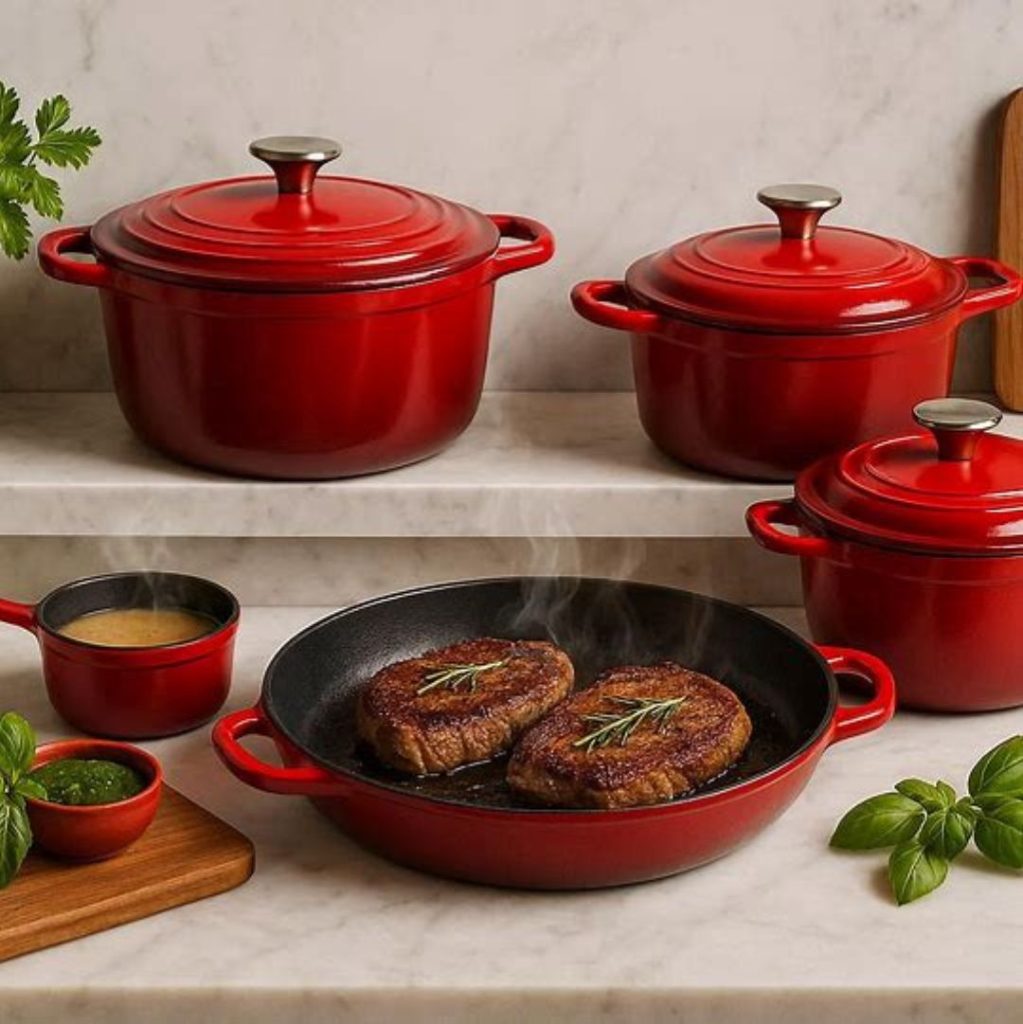 best rated cast iron cookware sets (6-Piece Premium)