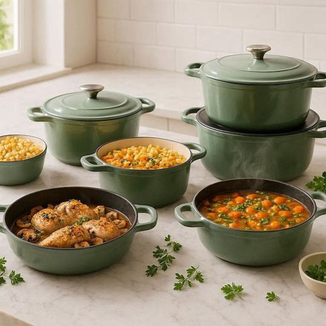 best rated cast iron cookware sets (6-Piece Premium)